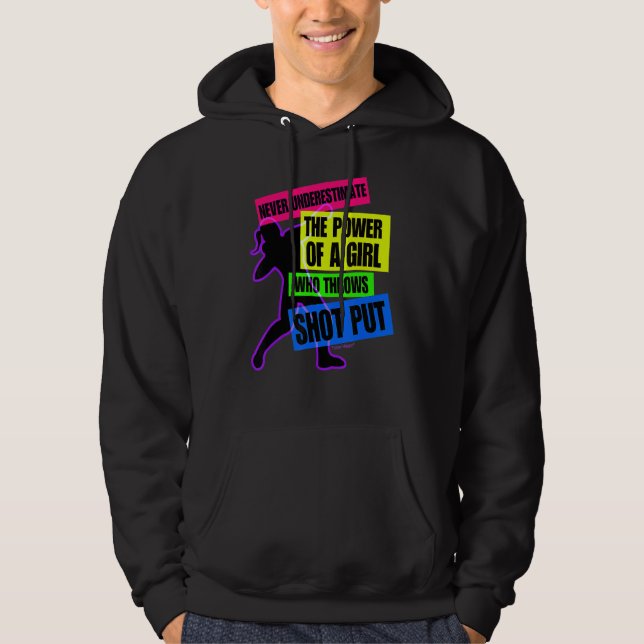 Underskatta aldrig kraften hos en flicka som kasta hoodie (Framsida)