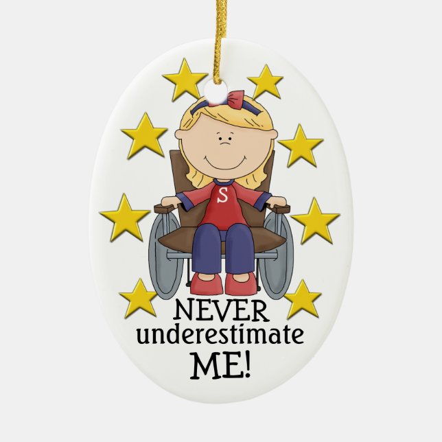 Underskatta aldrig mig - SRF Julgransprydnad Keramik (Framsidan)