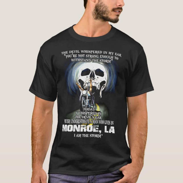 Underskatta aldrig MONROE LA Man T Shirt (Framsida)