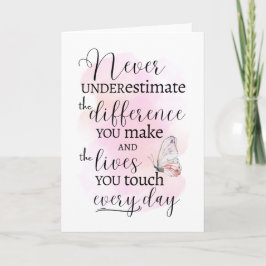 Underskatta aldrig skillnaden du gör kort