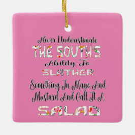 Underskatta aldrig Sydkoreas salad Julgransprydnad Keramik