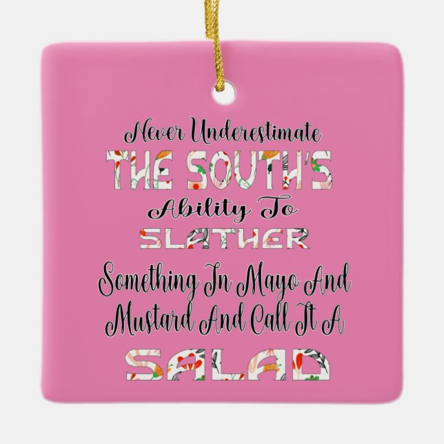 Underskatta aldrig Sydkoreas salad Julgransprydnad Keramik (Framsida)