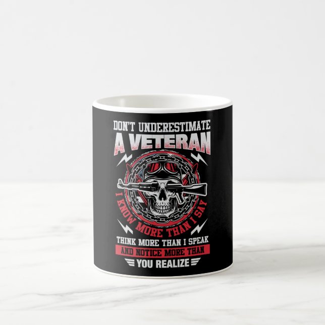 Underskatta inte Veteran - USA Kaffemugg (Center)