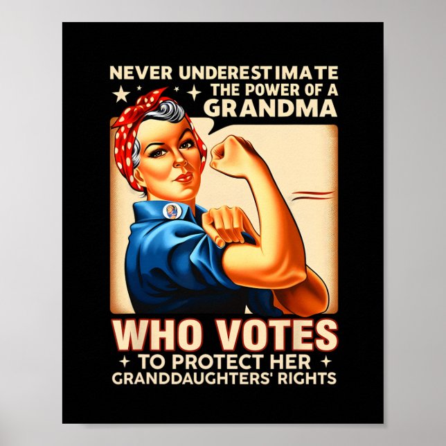 Underskatta kraften hos en mormor som röstar. poster (Framsidan)