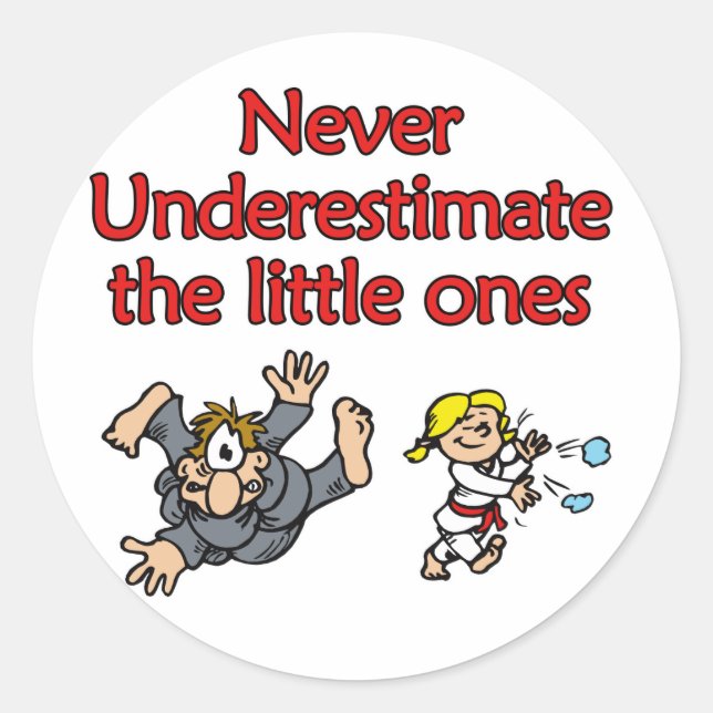 Underskatta Runt Klistermärke (Framsida)