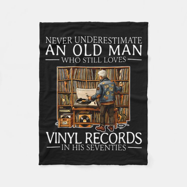 Underskattar inte en gammal man som älskar vinylsk fleecefilt (Framsidan)