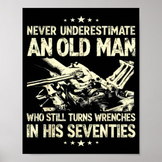 Underskattar inte en gammal man som vrider skiftny poster