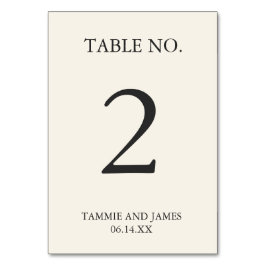 Underskattat Elegance Bordsnummer Cards Cream