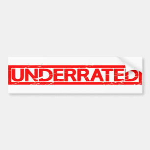 Underskattat Frimärke Bildekal