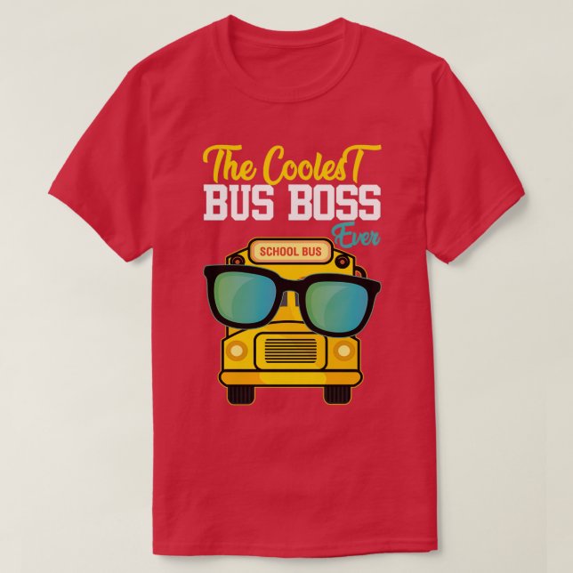 Underskattning av sunglass vid Buss vid undervisni T Shirt (Design framsida)