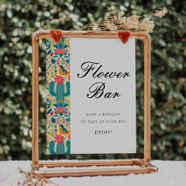 Underskrift av Flower Pub Mexican Blommigt Möhippa Poster