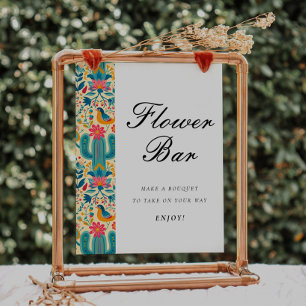 Underskrift av Flower Pub Mexican Blommigt Möhippa Poster