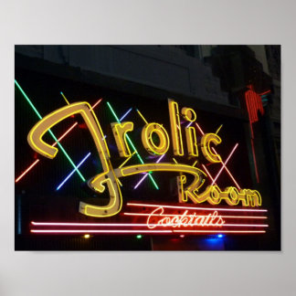 Underskrift av fritum Cocktail Lounge Neon Poster