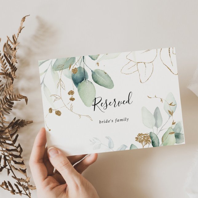 Underskrift av guld Eucalyptus Calligraphy Reserve (Skapare uppladdad)