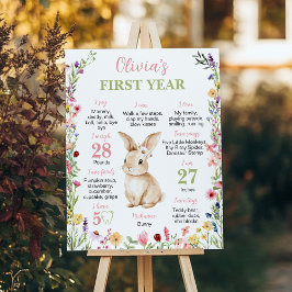 Underskrift av Little Bunny Wildbloms Birthday Mil Poster
