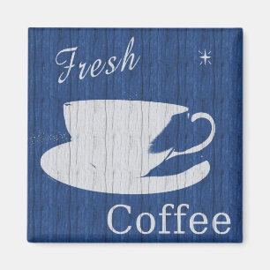 Underskrift av viltfångad färsk kaffe magnet