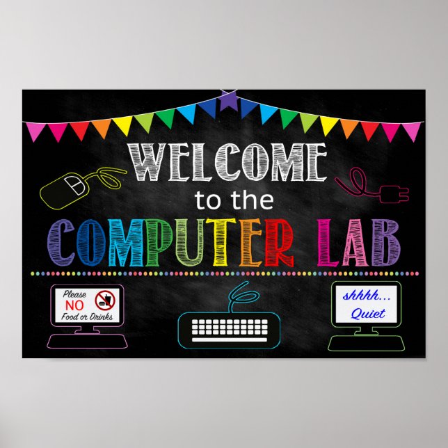 Underskrift för Computer Lab School Poster (Framsidan)