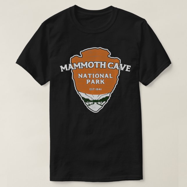 Underskrift för Mammoth Cave nationalpark Stil Arr T Shirt (Design framsida)