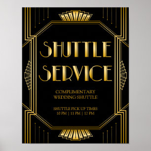 Underskrift för Shuttle Service Bröllop   Gatsby A Poster