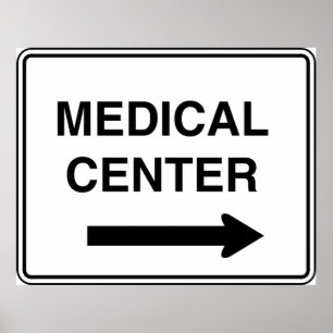 Underskrift från medicinska centret poster