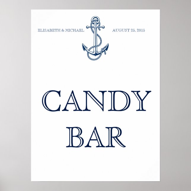 Underskrift från Nautisk bröllop, Candy Pub eller  Poster (Framsidan)
