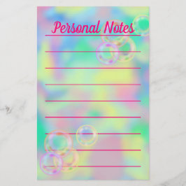 Underskrift om det vackra Pastel Bubble Rainbow Of Brevpapper