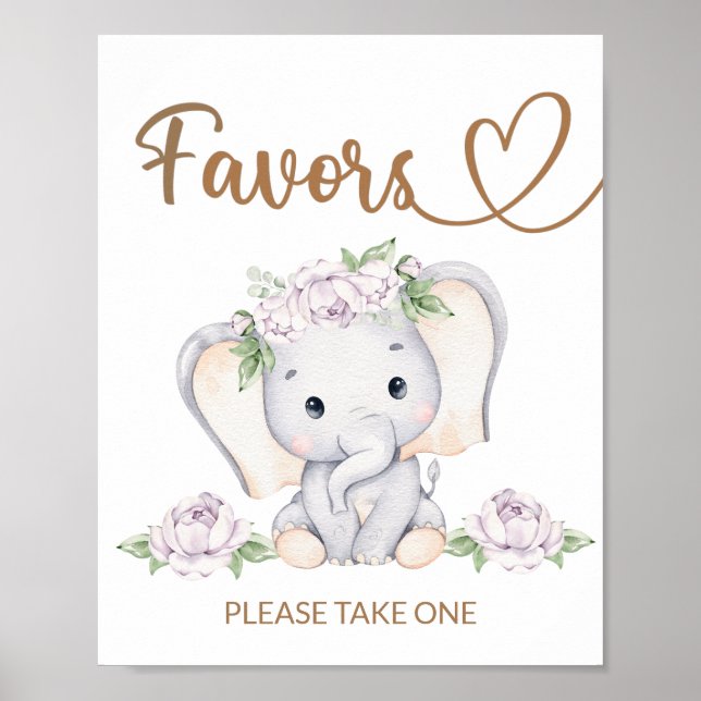 Underskrift om favoriter i Baby Elephant Baby Show Poster (Framsidan)