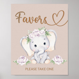 Underskrift om favoriter i Baby Elephant Baby Show Poster