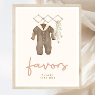 Underskrift om favoriter i Boho Baby Shower Poster