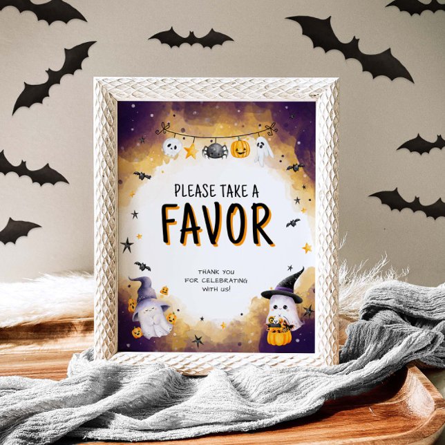 Underskrift om favoriter i halloween Baby Shower Poster (Skapare uppladdad)