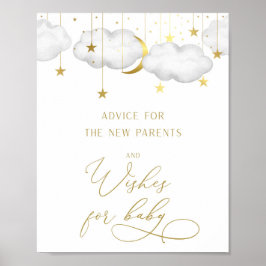 Underskrift om råd och Önskemål babydusch Poster