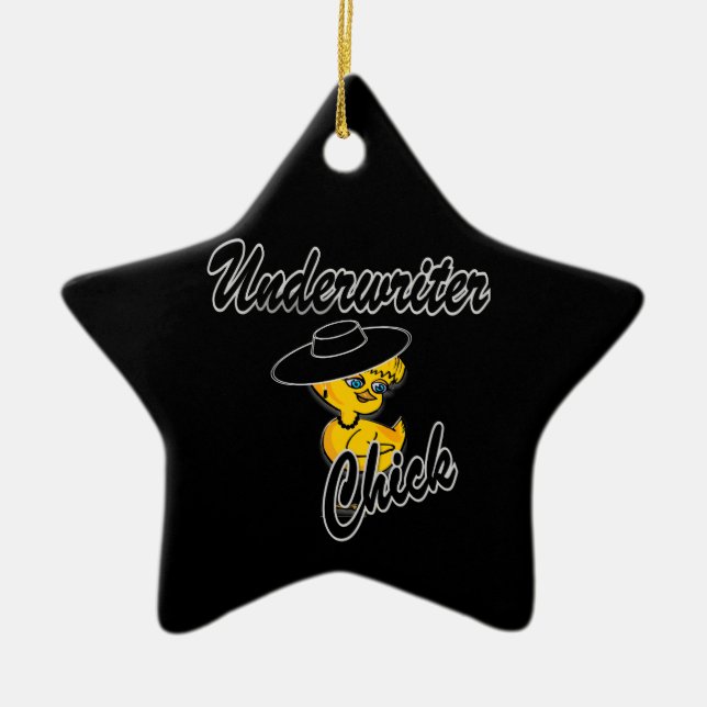 Underskriven Chick nr 4 Julgransprydnad Keramik (Framsidan)