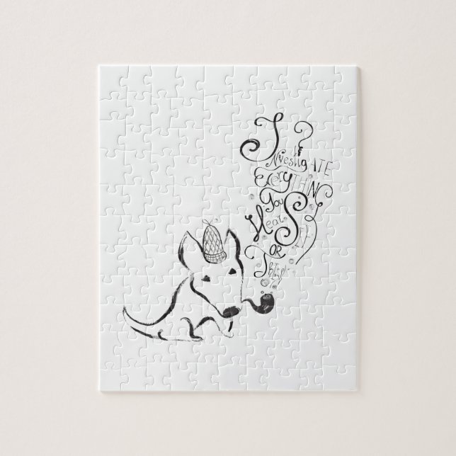 Undersök allt engelska Bull Terrier art Pussel (Vertikal)