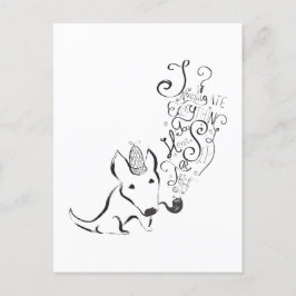 Undersök allt engelska Bull Terrier art Vykort