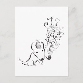 Undersök allt engelska Bull Terrier art Vykort