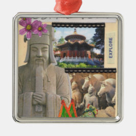 Undersök prydnaden julgransprydnad metall