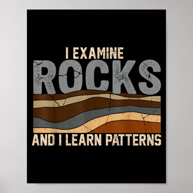Undersök stenar och lär dig mönster geologi vetens poster (Framsidan)