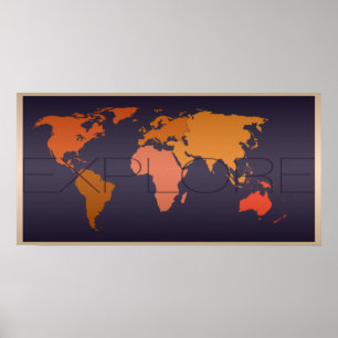 Undersök världskartaaffischen poster