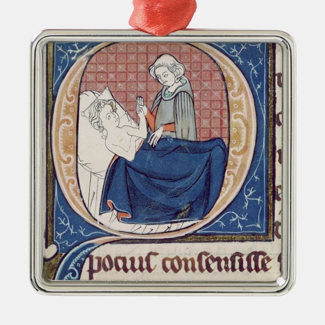 Undersöka en tålmodig julgransprydnad metall (Framsidan)