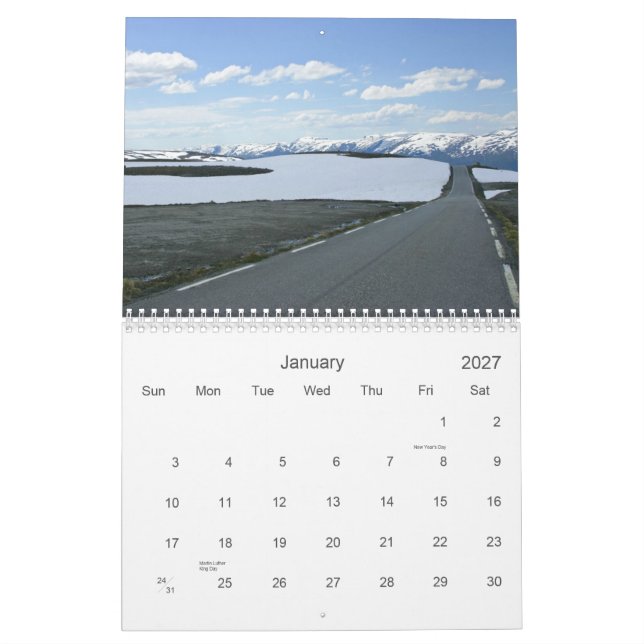 Undersökande norge kalender (Jan 2027)