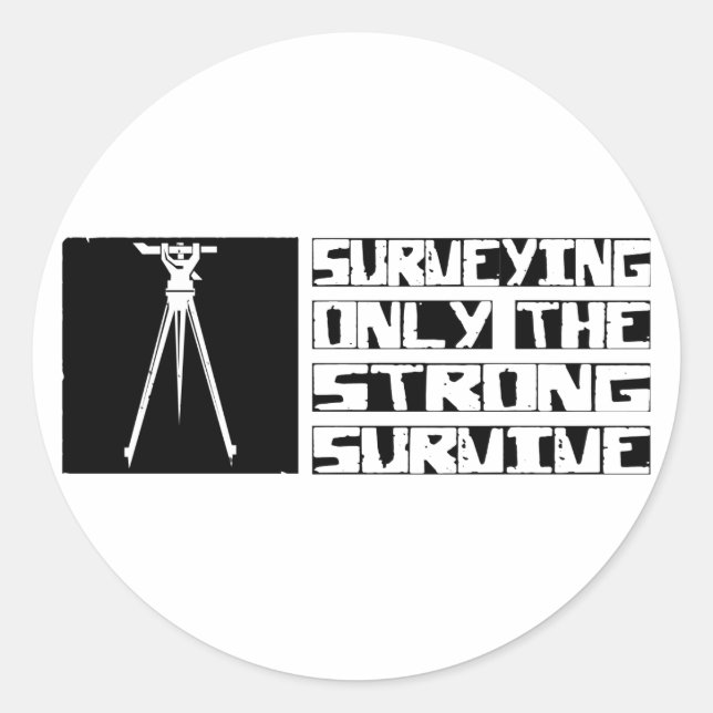 Undersökande Överlev Runt Klistermärke (Framsida)