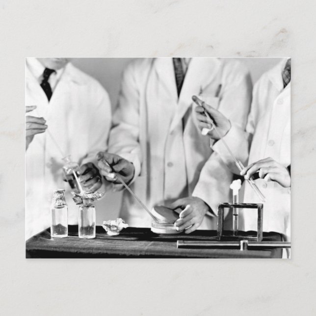 Undersökning av bakterier i vatten vykort (Framsida)