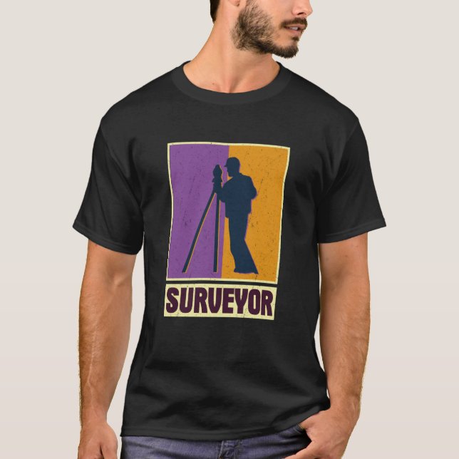Undersökning av ingenjör teodolitpro för geodesi t shirt (Framsida)