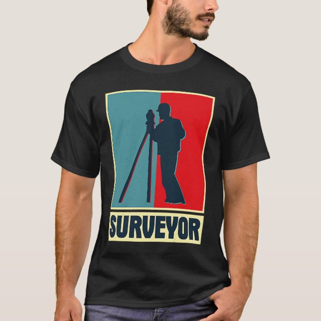 Undersökning av ingenjör teodolitpro för geodesi t shirt (Framsida)