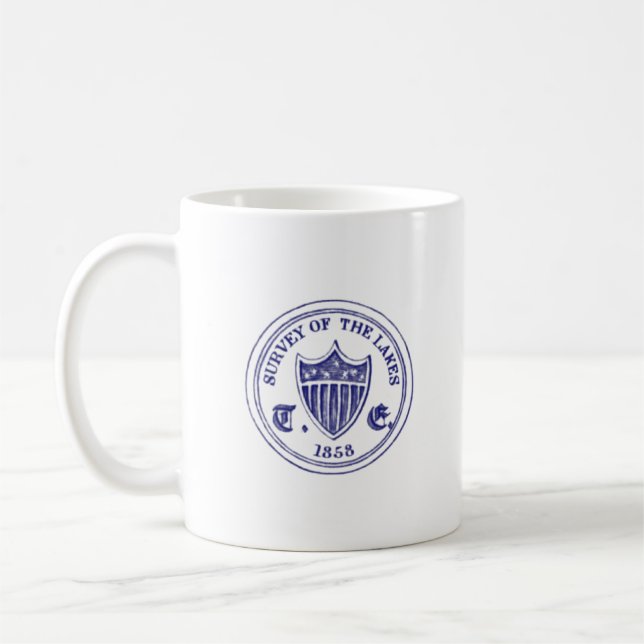 Undersökning av Sjöar 1858-Logotypen Kaffemugg (Vänster)