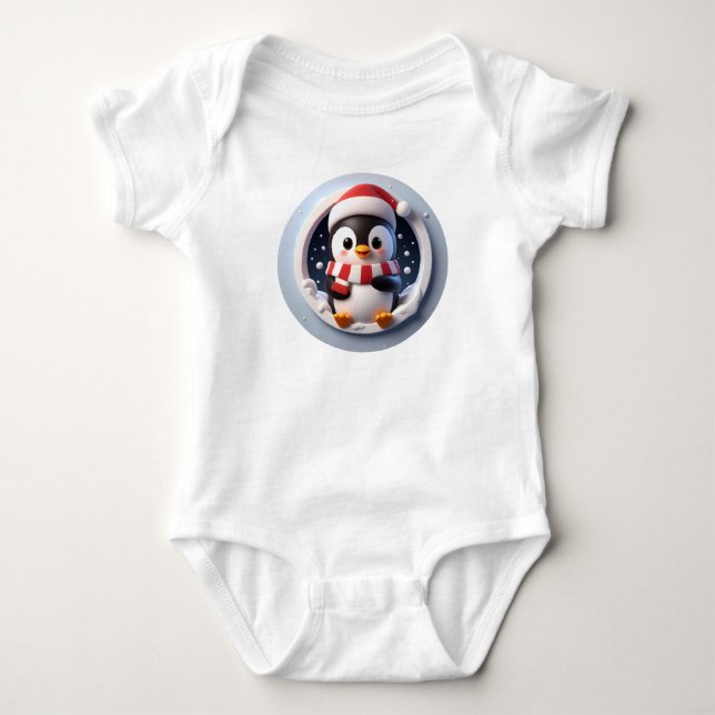Undersökt utbränning av Cute Penguin T Shirt (Framsida)