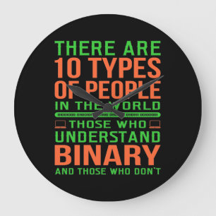 Understand Binary Software Programmer Programming Stor Klocka