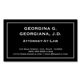 Understated Advokat-På-Lag magnetisk visitkort Visitkortmagnet