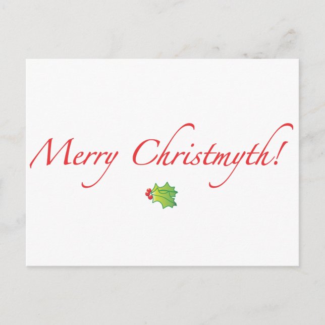 (Understated) glada Christmyth! Helg Vykort (Framsida)