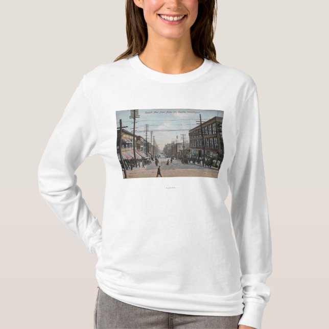 Understödja Ave beskådar från den Pike gatan Tee (Framsida)